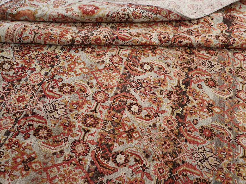 Vintage Persian Malayer Wide Gallery Runner, No.20911 - Gss