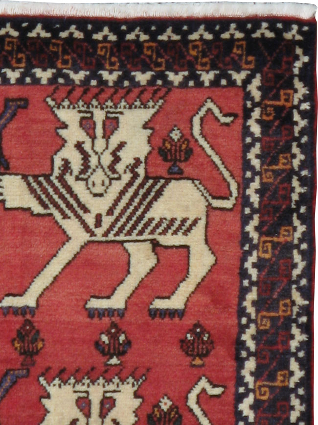 Vintage Persian Shiraz Pictorial Rug (Pair: 2 of 2), No.20914 - Gss