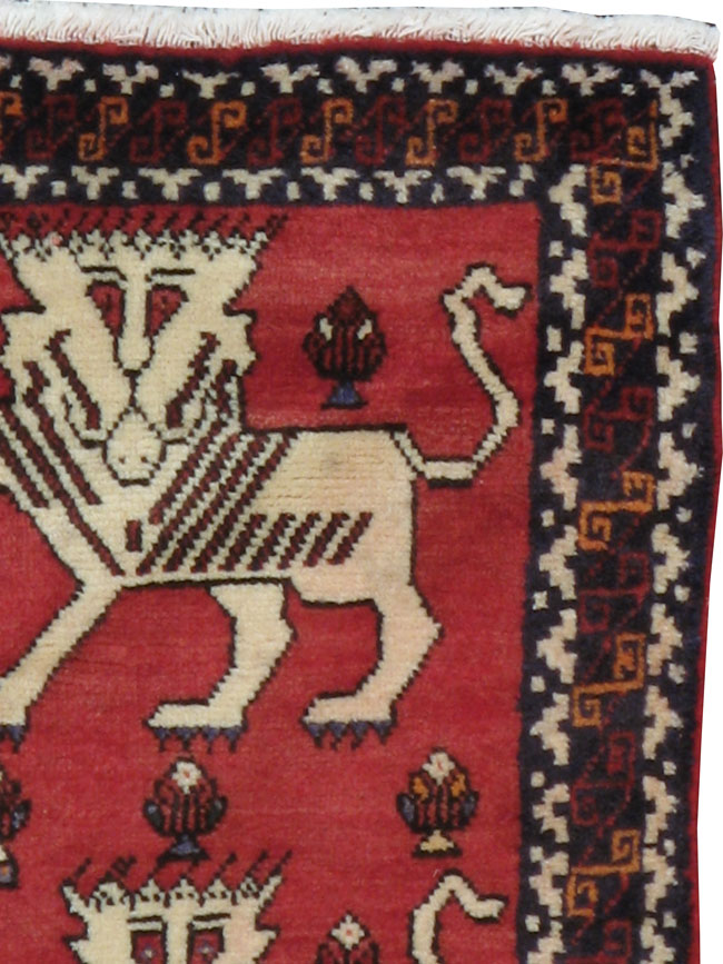 Vintage Persian Shiraz Pictorial Rug (Pair: 1 of 2), No.20915 - Gss