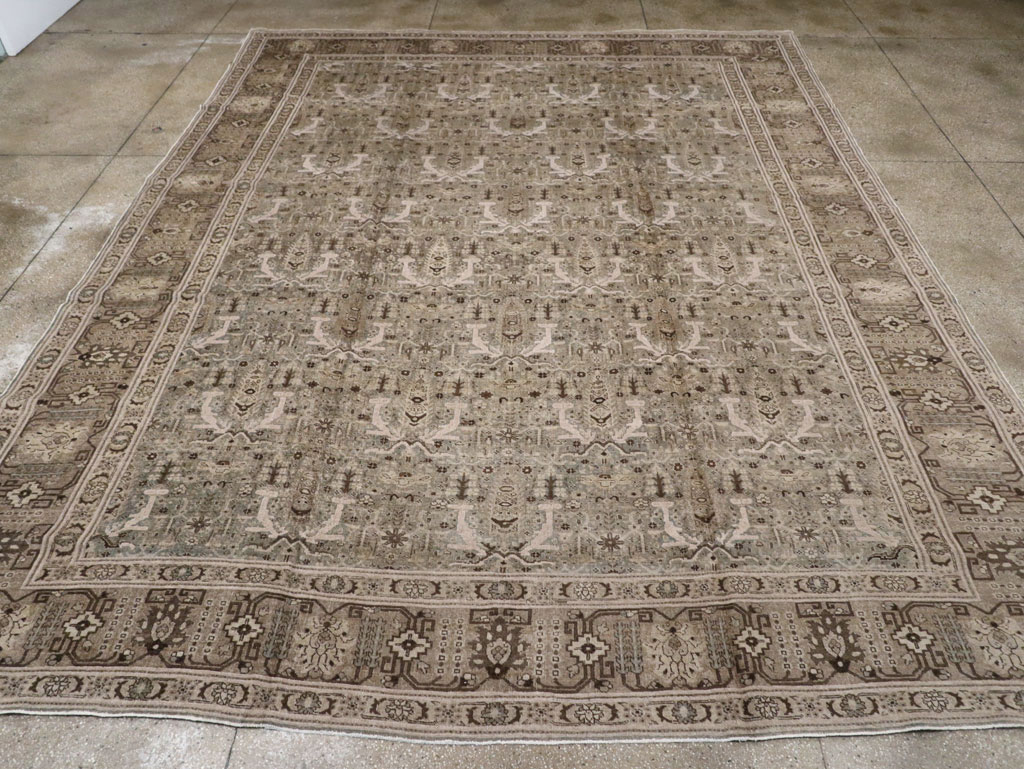 Antique Persian Tabriz Large Room Size Carpet, No.20921 - Gss