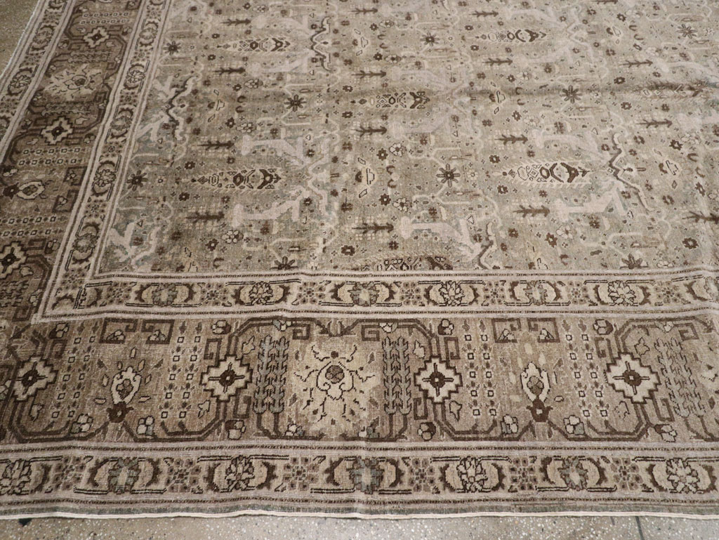 Antique Persian Tabriz Large Room Size Carpet, No.20921 - Gss