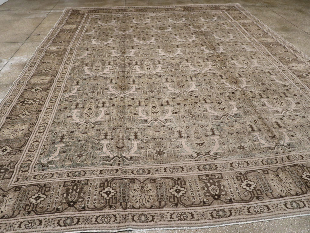 Antique Persian Tabriz Large Room Size Carpet, No.20921 - Gss