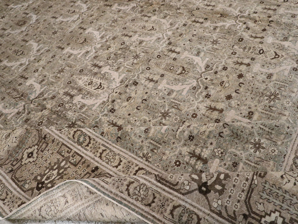 Antique Persian Tabriz Large Room Size Carpet, No.20921 - Gss
