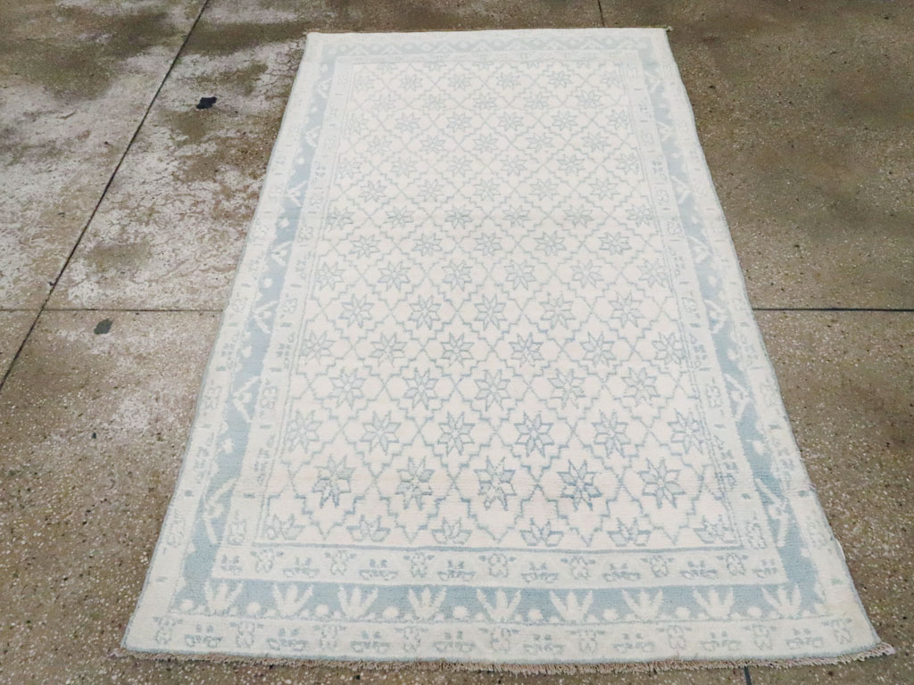 Vintage Indian Cotton Agra Rug, No.20934 - Gss