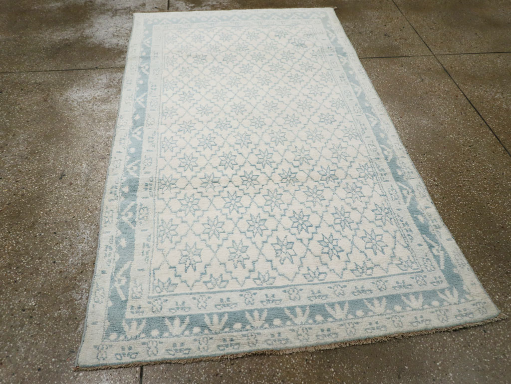 Vintage Indian Cotton Agra Rug, No.20934 - Gss