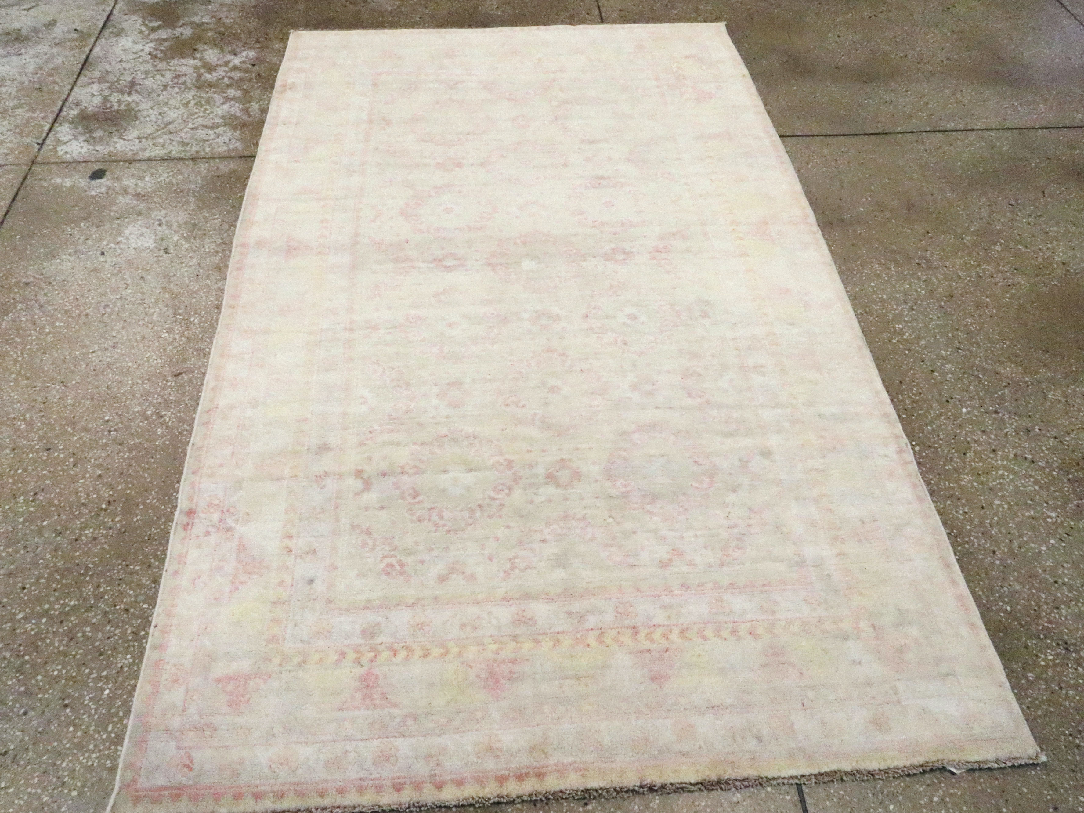 Vintage Indian Cotton Agra Rug, No.20944 - Gss
