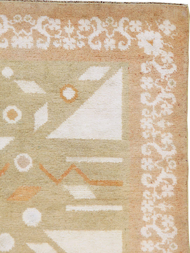 Vintage Indian Cotton Agra Rug, No.20950 - Gss