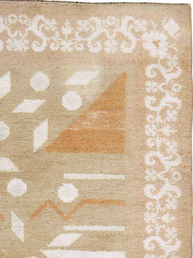 Vintage Indian Cotton Agra Rug, No.20950 - Gss