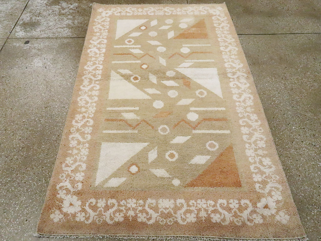 Vintage Indian Cotton Agra Rug, No.20950 - Gss