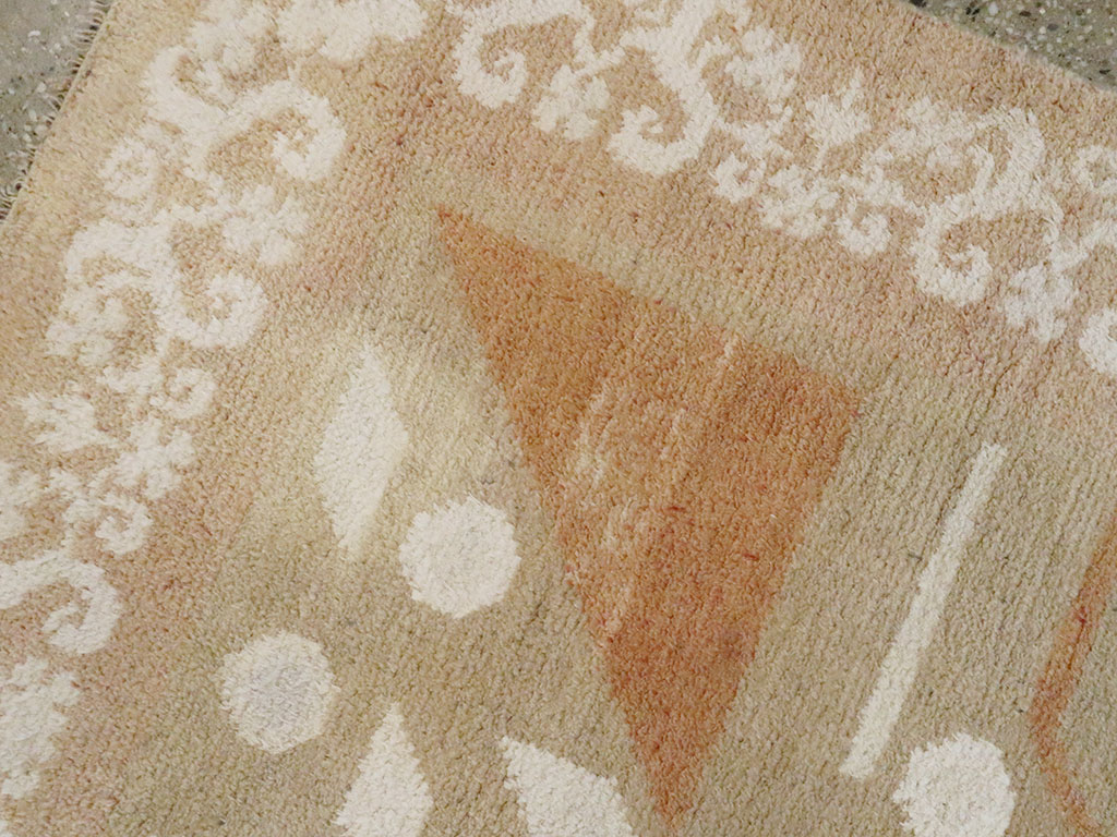 Vintage Indian Cotton Agra Rug, No.20950 - Gss