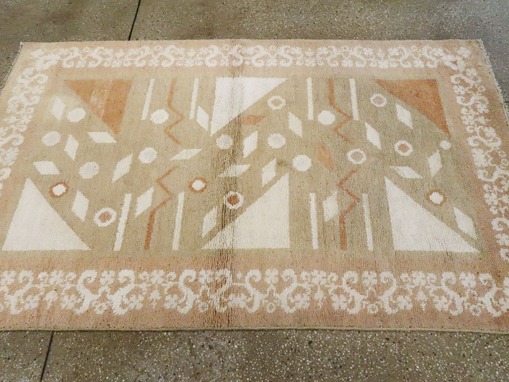 Vintage Indian Cotton Agra Rug, No.20950 - Gss