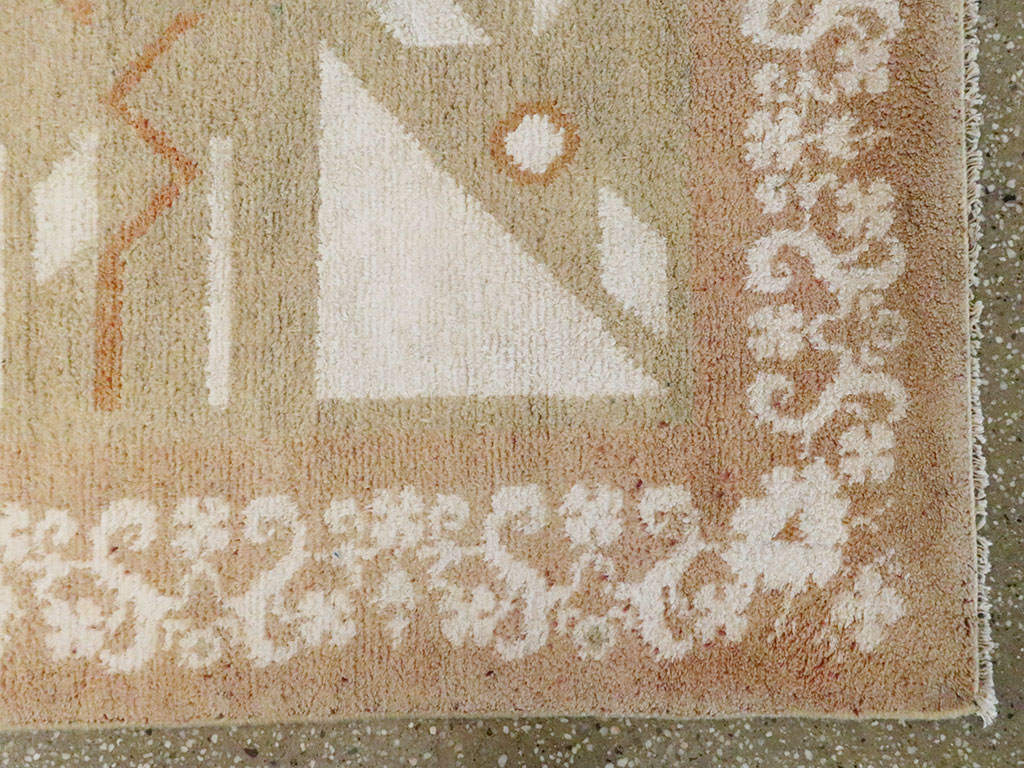 Vintage Indian Cotton Agra Rug, No.20950 - Gss