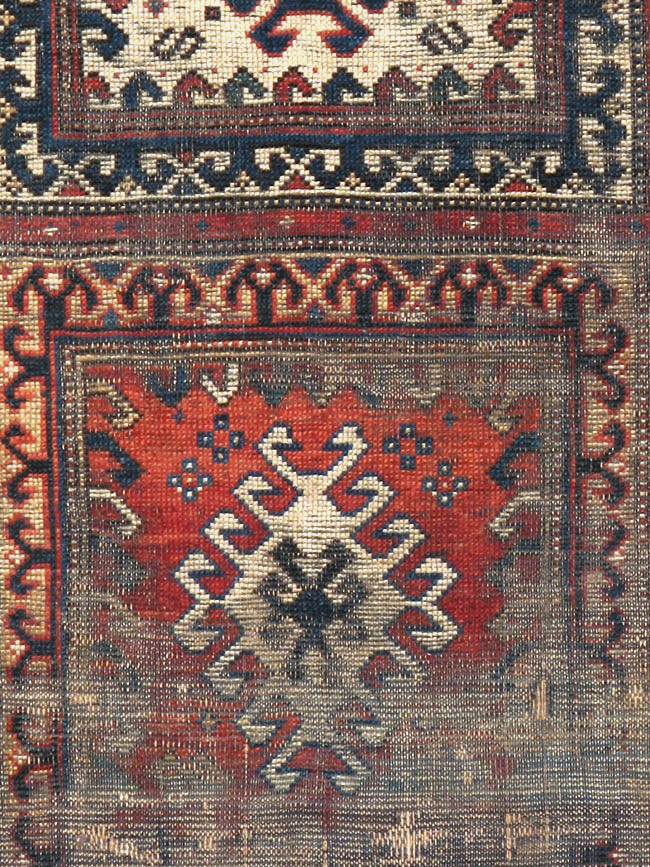 Antique Caucasian Kazak Distressed Rug, No.20954 - Gss