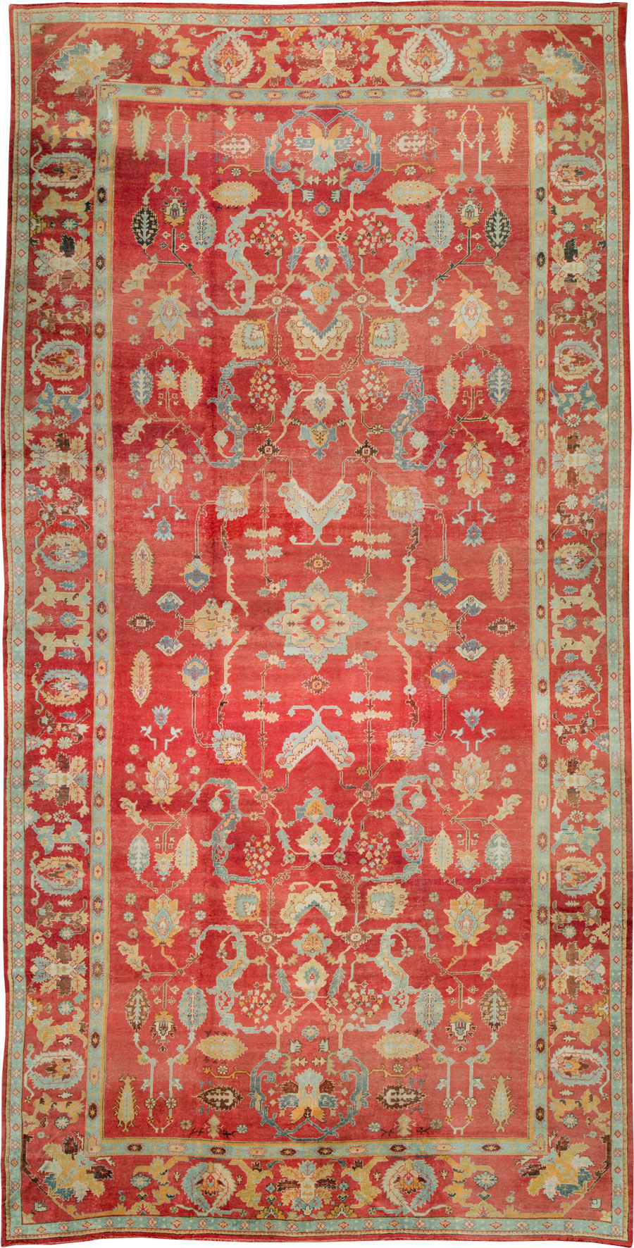 Antique Turkish Oushak Carpet, No.20984 - Gss