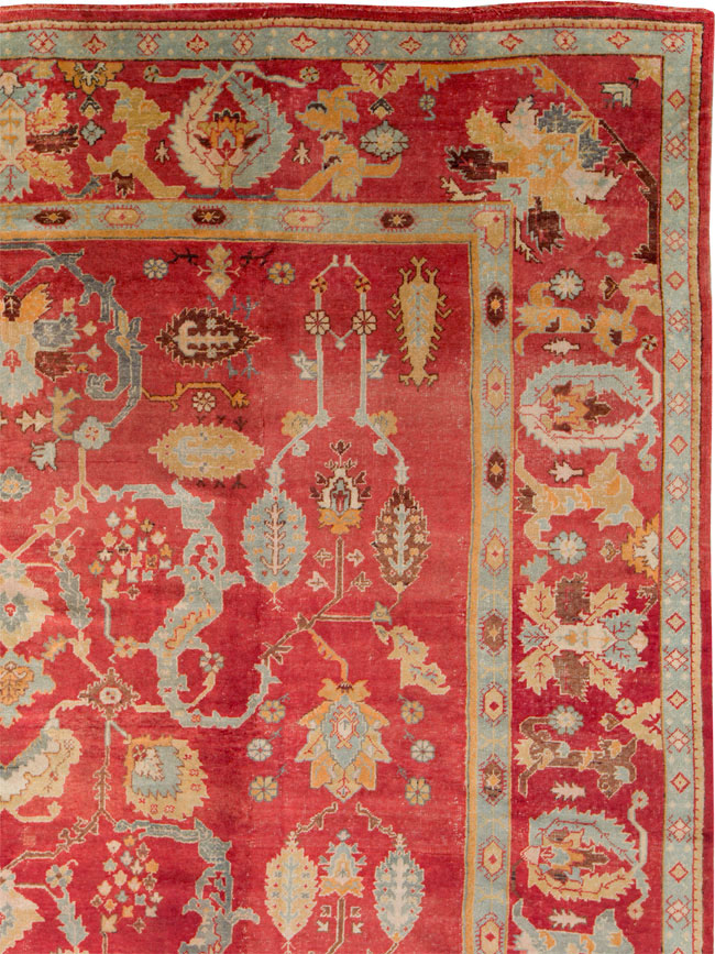 Antique Turkish Oushak Carpet, No.20984 - Gss