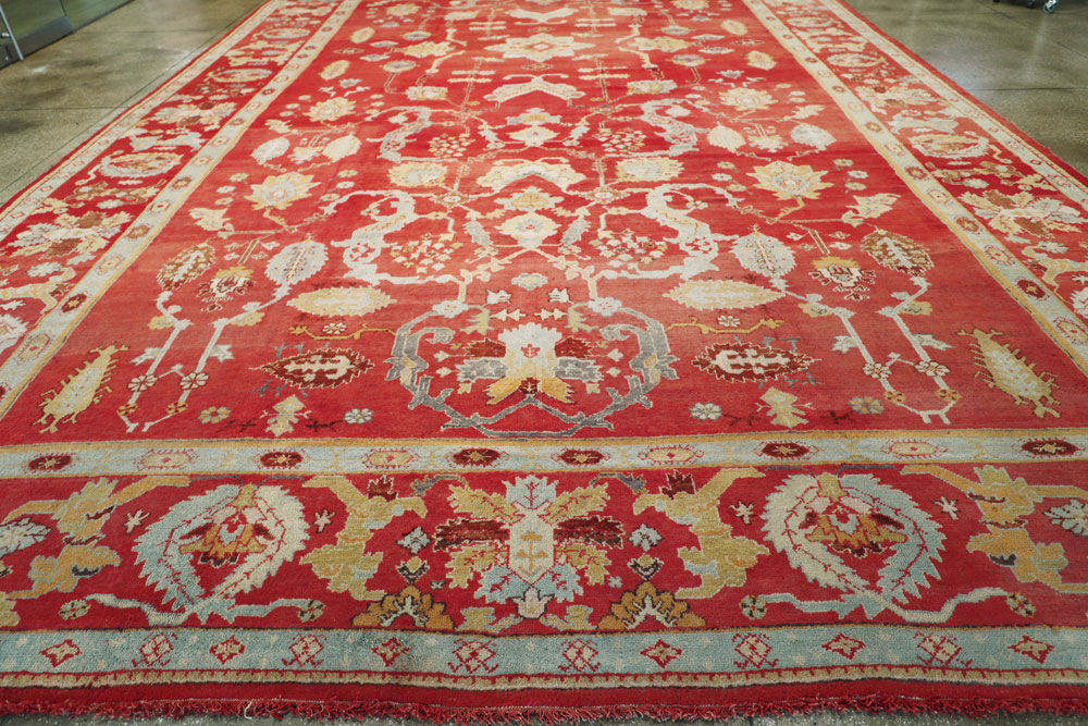 Antique Turkish Oushak Carpet, No.20984 - Gss