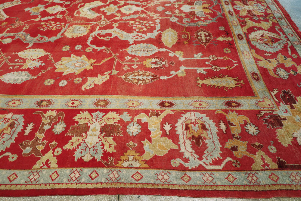 Antique Turkish Oushak Carpet, No.20984 - Gss