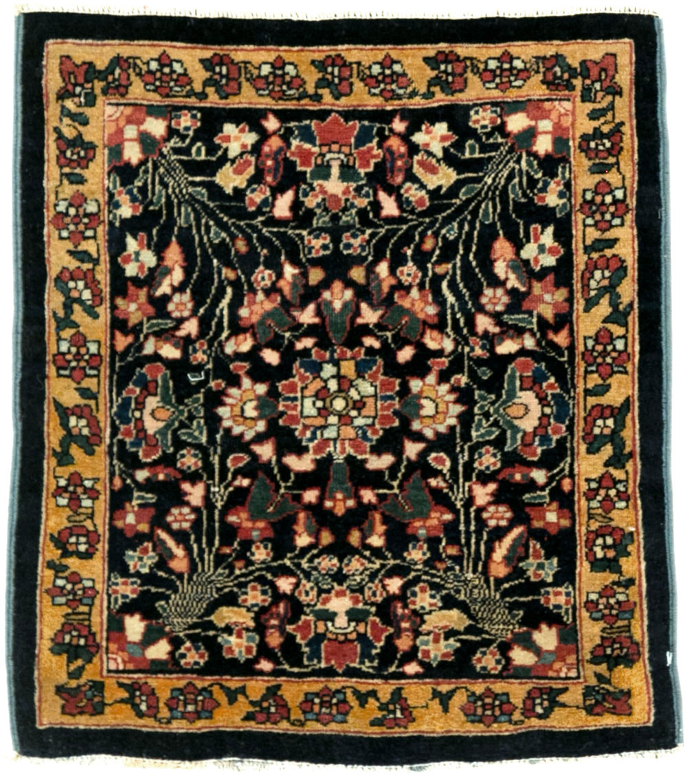Antique Persian Sarouk Fereghan Square Throw Rug (Pair: 2 of 2), No.21009 - Gss
