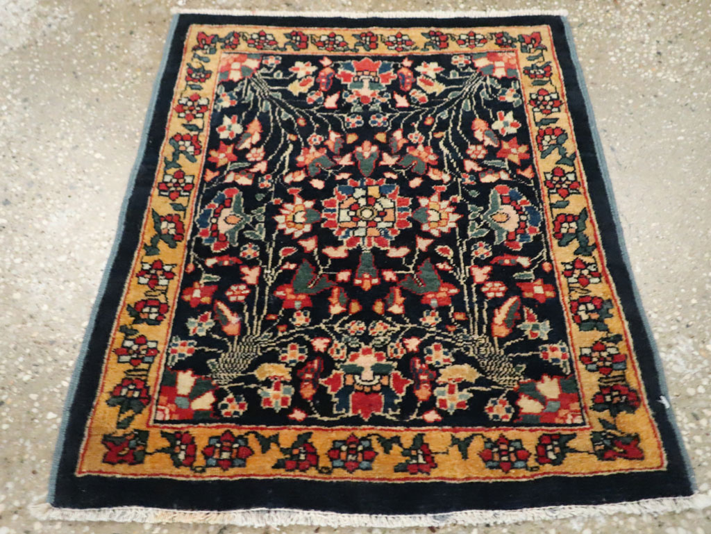 Antique Persian Sarouk Fereghan Square Throw Rug (Pair: 2 of 2), No.21009 - Gss