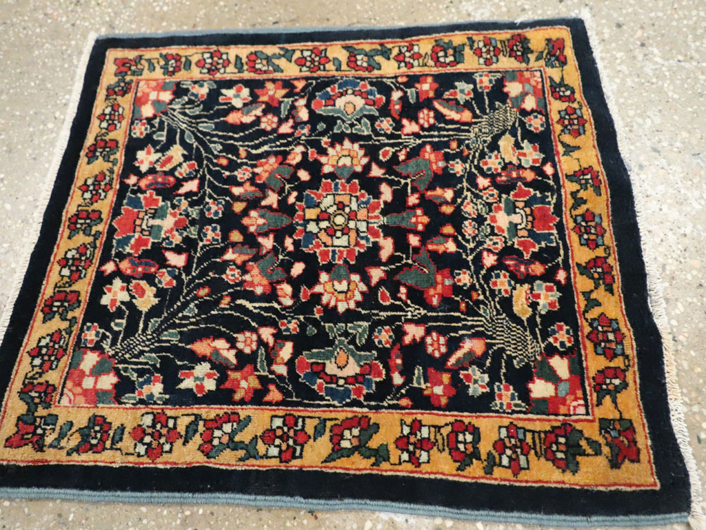 Antique Persian Sarouk Fereghan Square Throw Rug (Pair: 2 of 2), No.21009 - Gss
