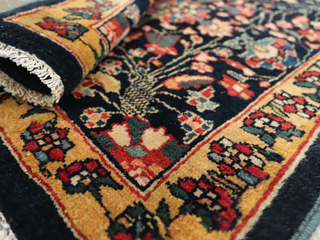 Antique Persian Sarouk Fereghan Square Throw Rug (Pair: 2 of 2), No.21009 - Gss