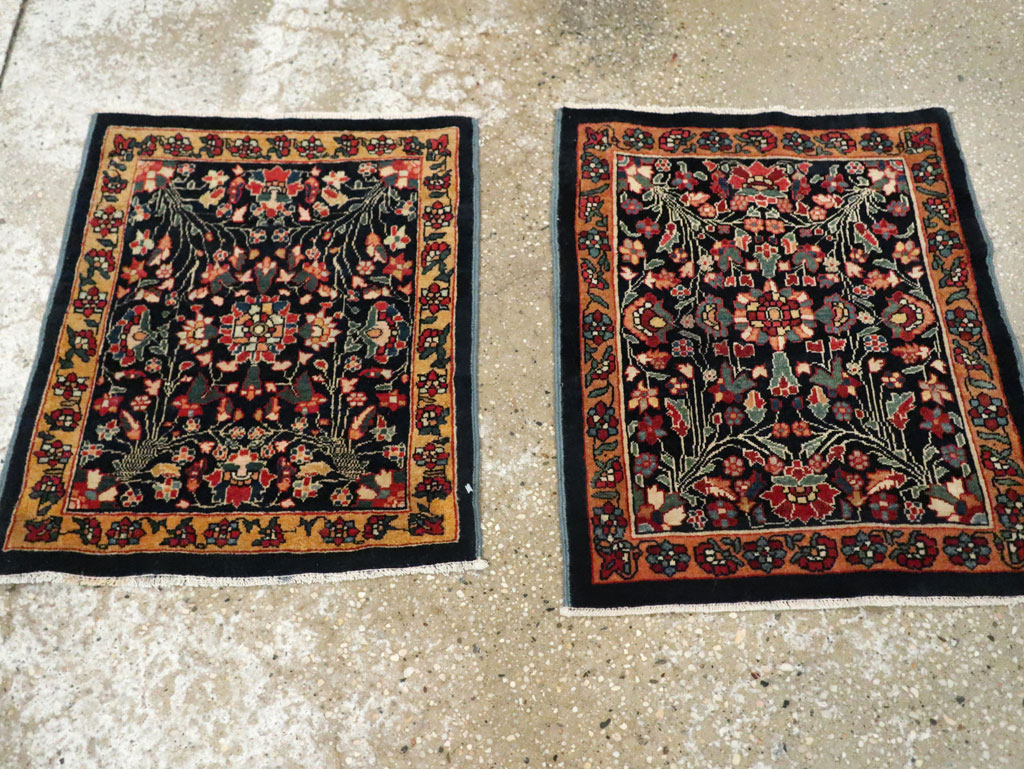 Antique Persian Sarouk Fereghan Square Throw Rug (Pair: 2 of 2), No.21009 - Gss