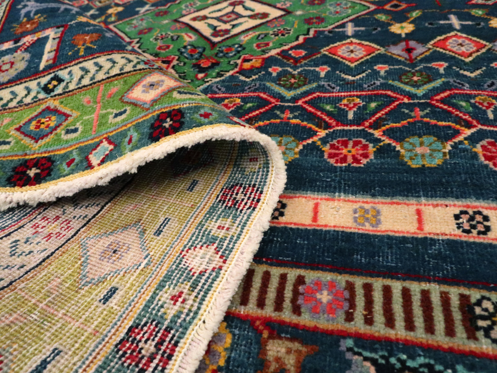 Vintage Persian Tabriz Pictorial Rug, No.21019 - Gss