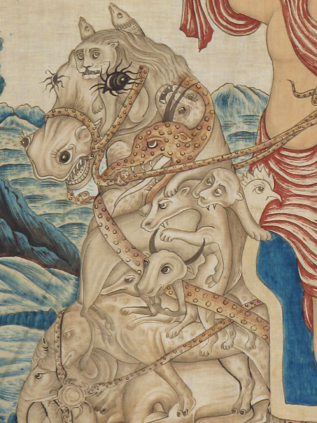 Vintage Persian Pictorial Textile, No.21049 - Gss