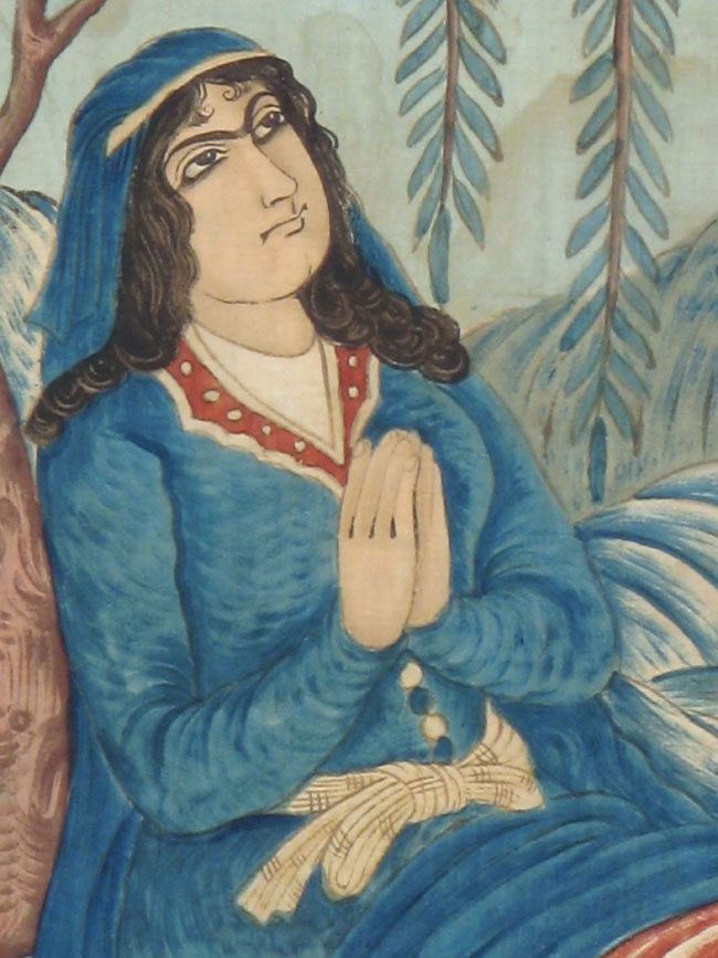 Vintage Persian Pictorial Textile, No.21049 - Gss