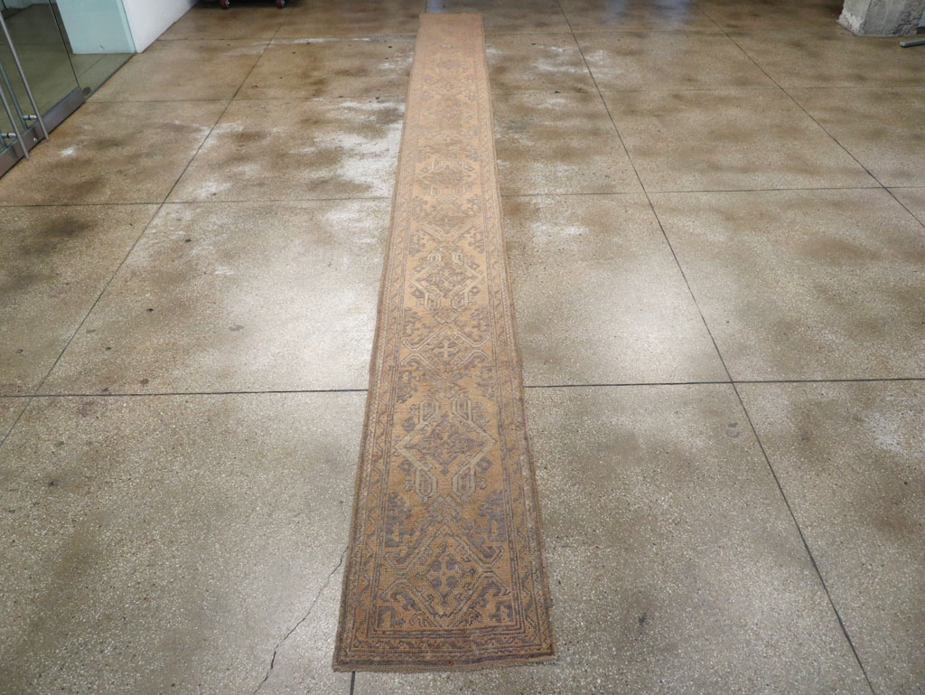 Antique Turkish Oushak Long Runner, No.21064 - Gss