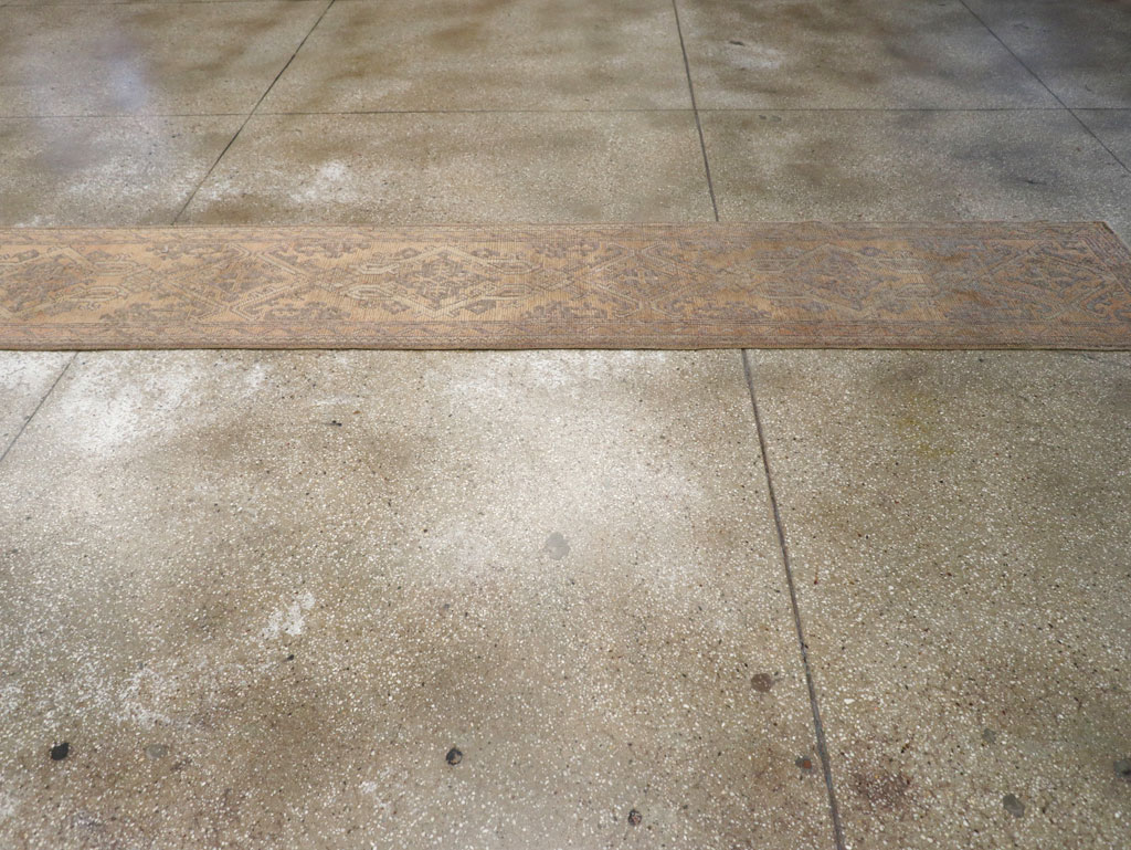 Antique Turkish Oushak Long Runner, No.21064 - Gss