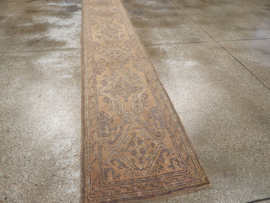 Antique Turkish Oushak Long Runner, No.21064 - Gss