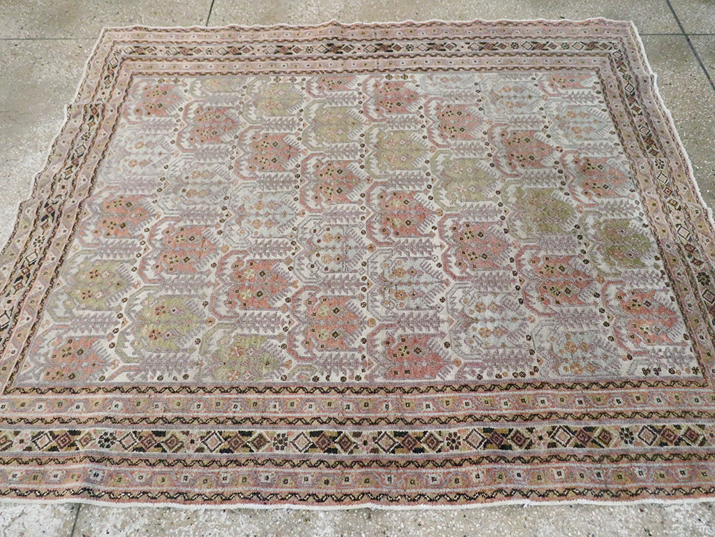 Antique Persian Afshar Square Accent Rug, No.21078 - Gss