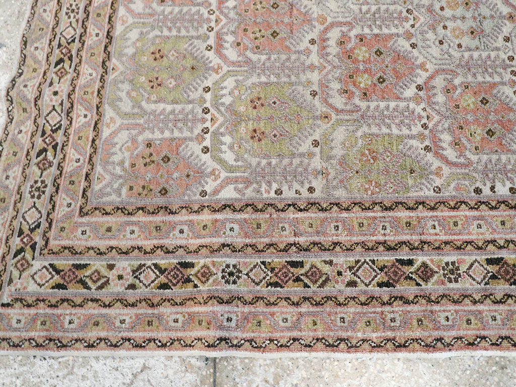 Antique Persian Afshar Square Accent Rug, No.21078 - Gss