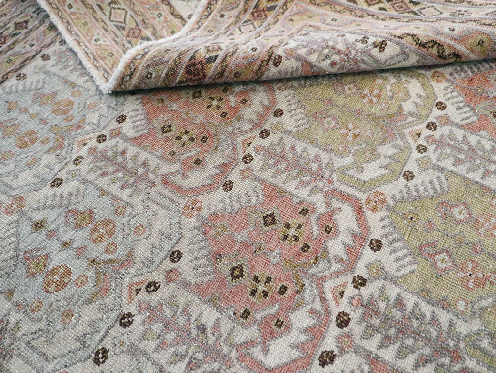 Antique Persian Afshar Square Accent Rug, No.21078 - Gss