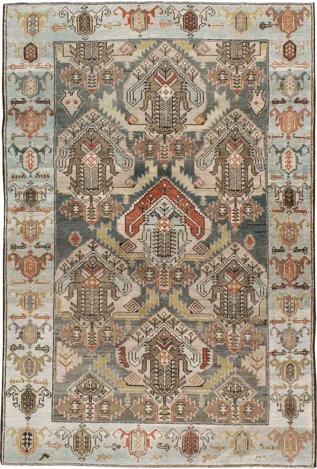 Vintage Persian Malayer Accent Rug, No.21117 - Gss