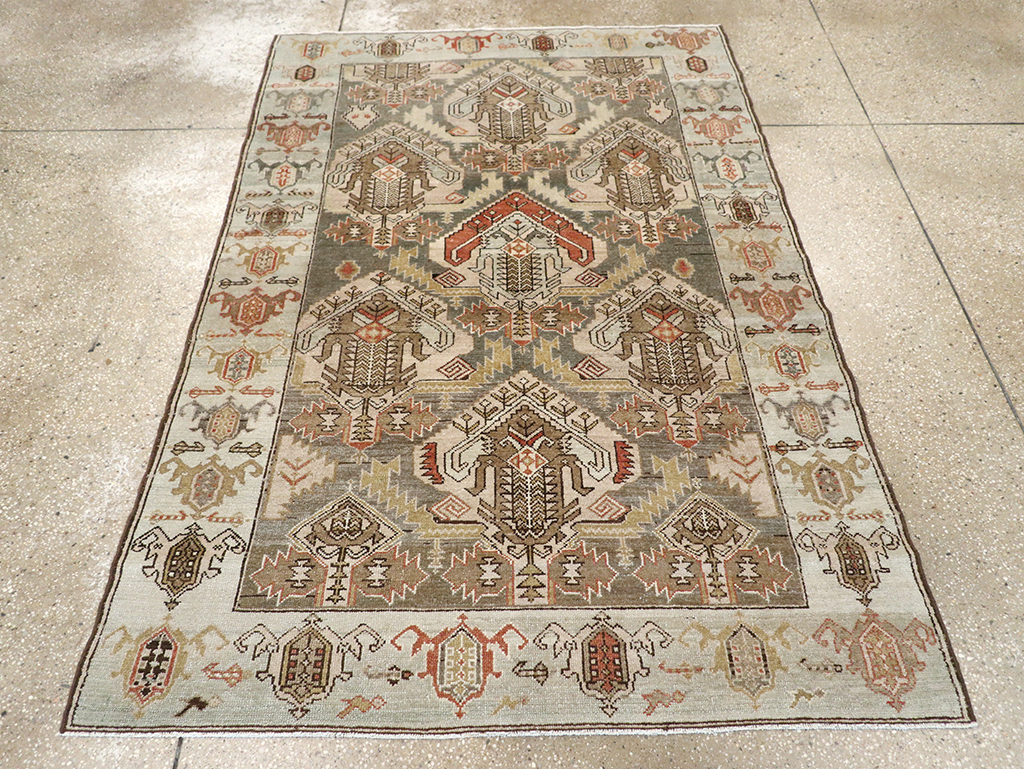 Vintage Persian Malayer Accent Rug, No.21117 - Gss