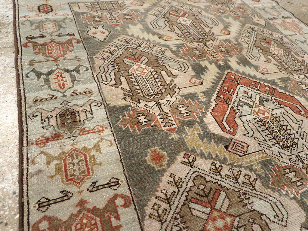 Vintage Persian Malayer Accent Rug, No.21117 - Gss
