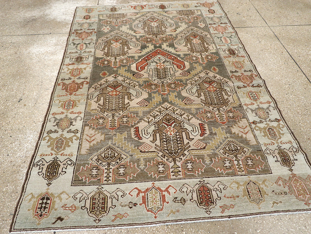 Vintage Persian Malayer Accent Rug, No.21117 - Gss