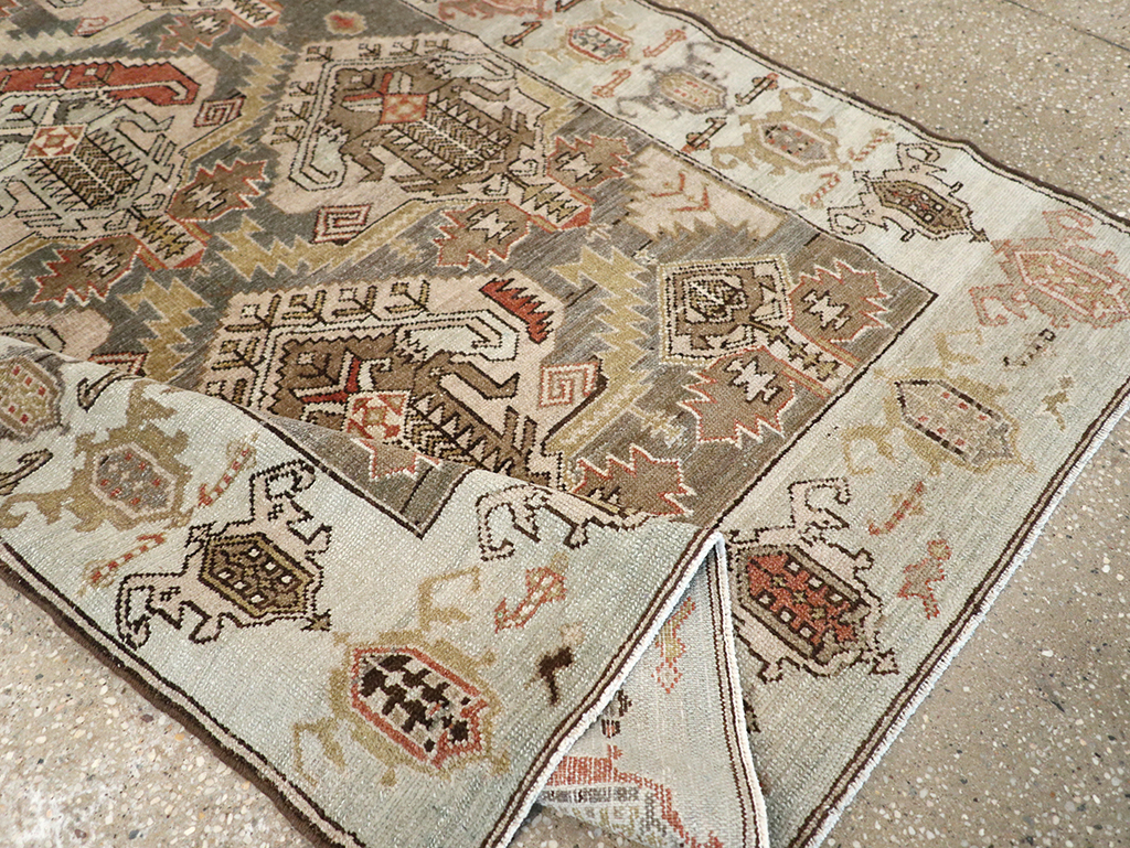 Vintage Persian Malayer Accent Rug, No.21117 - Gss