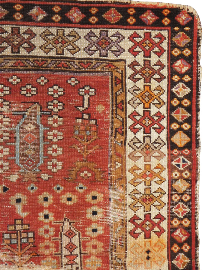 Antique Caucasian Rug, No.21135 - Gss