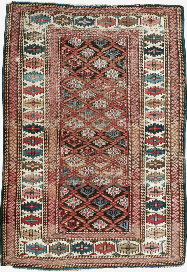 Antique Caucasian Kuba Rug, No.21138 - Gss