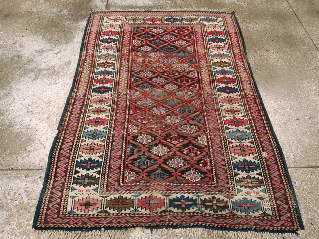 Antique Caucasian Kuba Rug, No.21138 - Gss