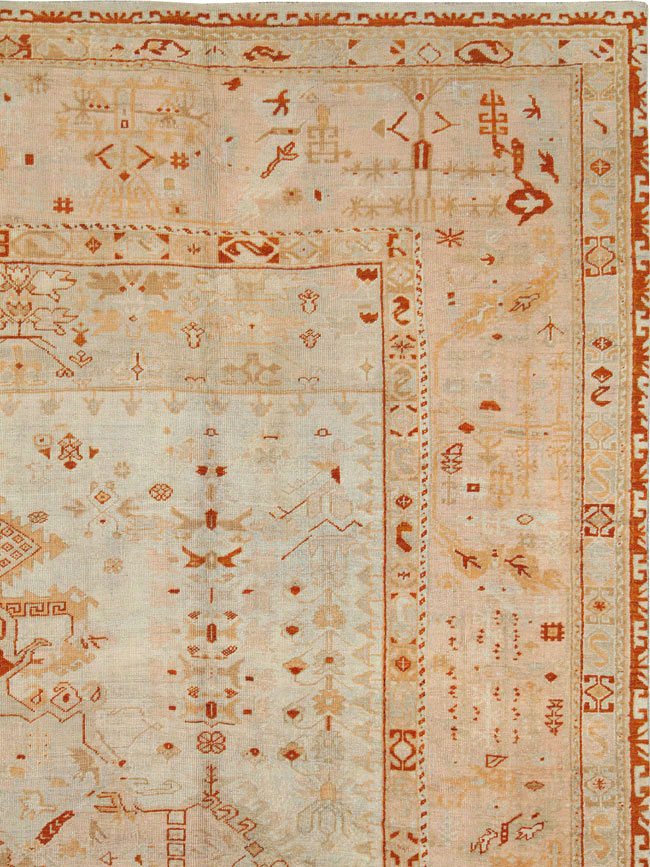 Antique Turkish Oushak Carpet, No.21173 - Gss