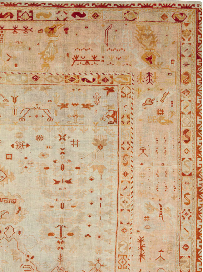 Antique Turkish Oushak Carpet, No.21173 - Gss