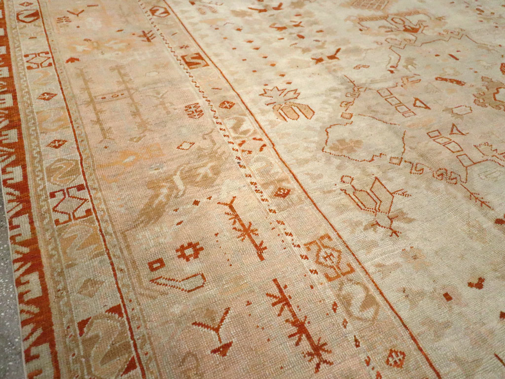 Antique Turkish Oushak Carpet, No.21173 - Gss