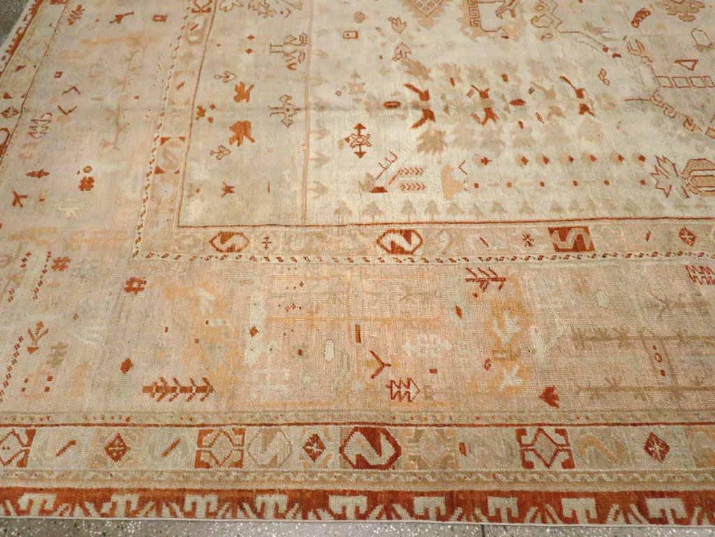 Antique Turkish Oushak Carpet, No.21173 - Gss