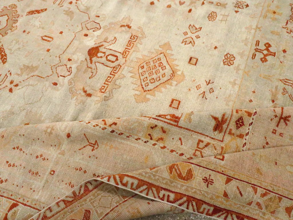 Antique Turkish Oushak Carpet, No.21173 - Gss