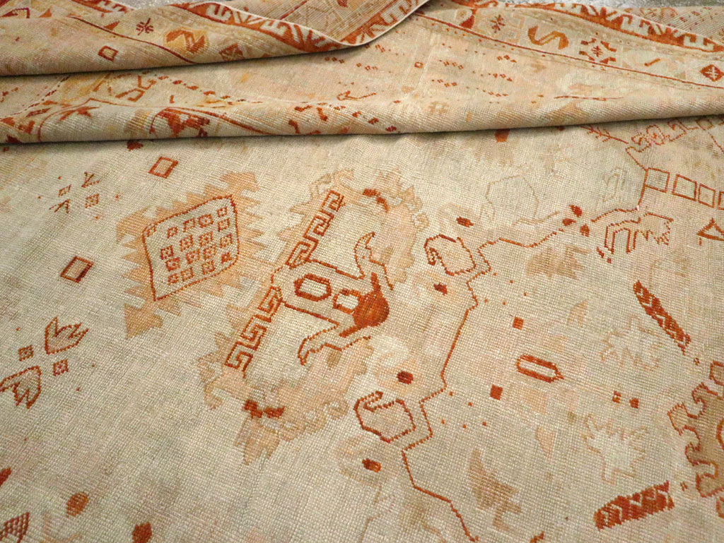 Antique Turkish Oushak Carpet, No.21173 - Gss
