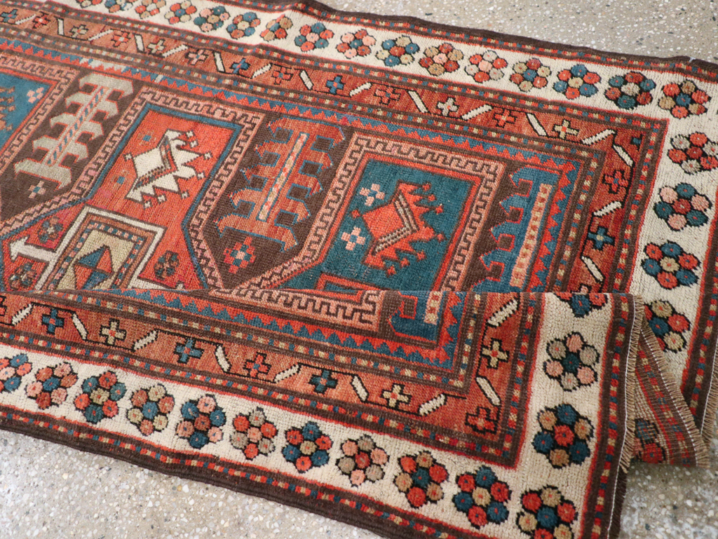 Antique Caucasian Kazak Rug, No.21183 - Gss